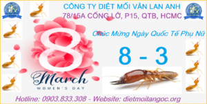 Cty Diệt Mối Vân Lan Anh chào mừng ngày 8-3