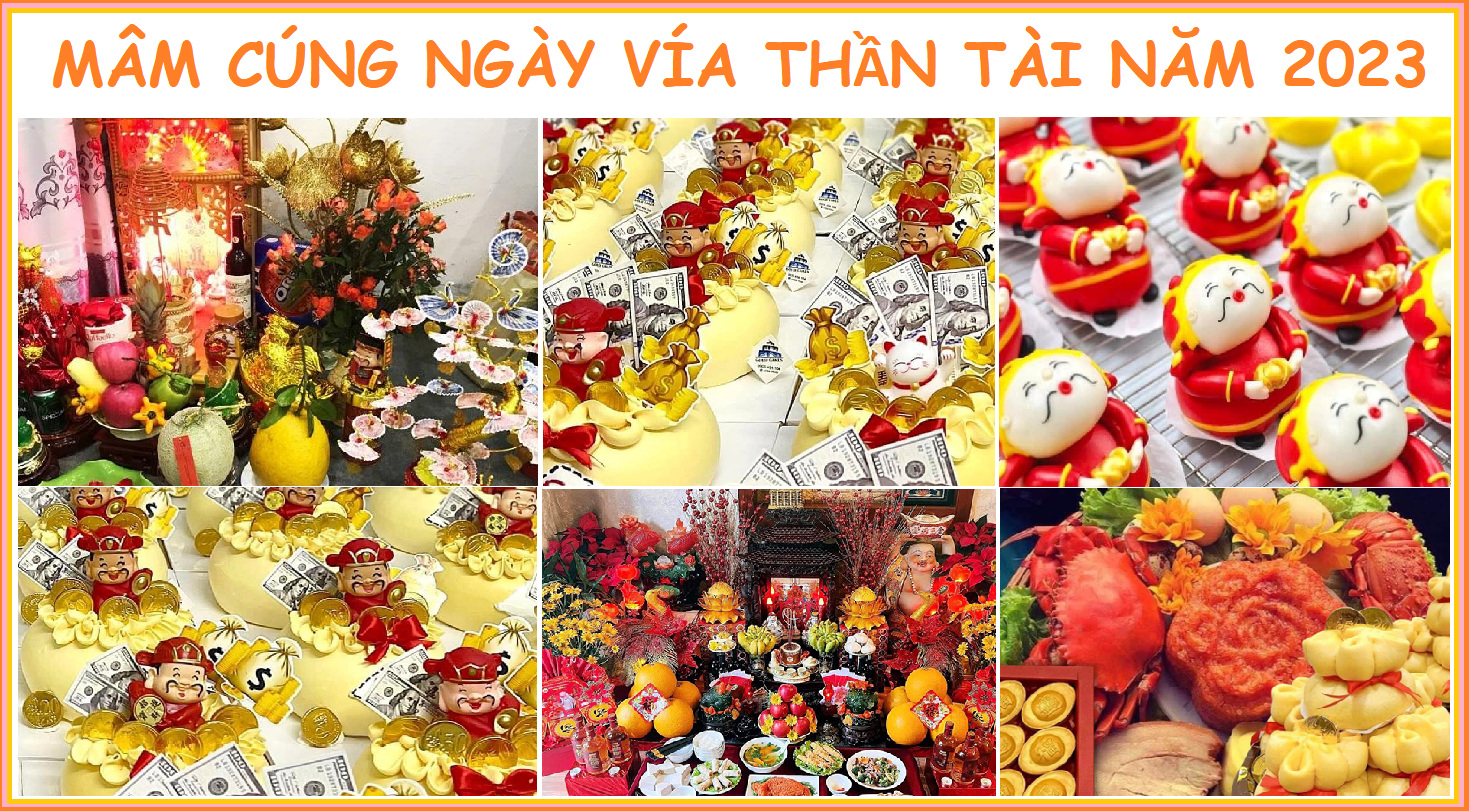 Mâm cúng và 2 bài cúng vía thần tài